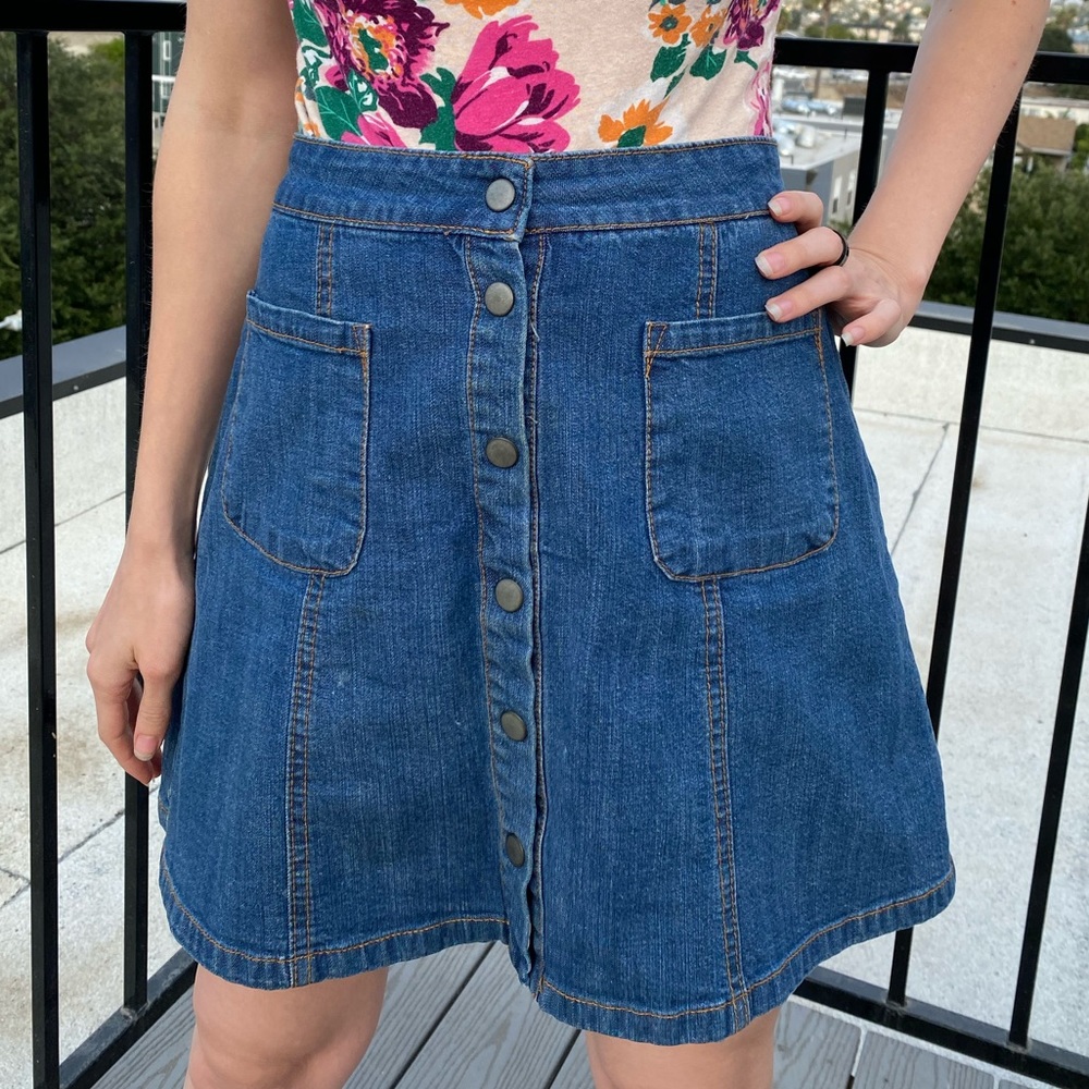 Blue Rein Denim Skirt